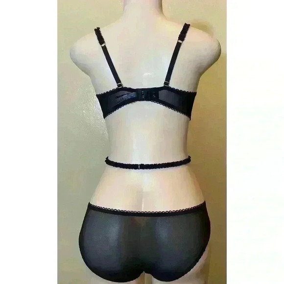 NWT ADORE ME BLACK LACE LINGERIE SIZE L - Picture 2 of 7